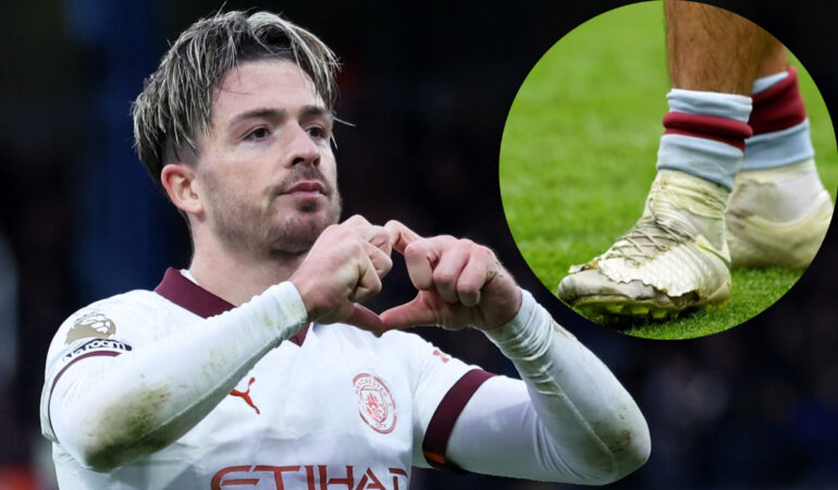 Jack Grealish uso unos zapatos hasta conseguir el ascenso con el Aston Villa. FOTO: Reuters