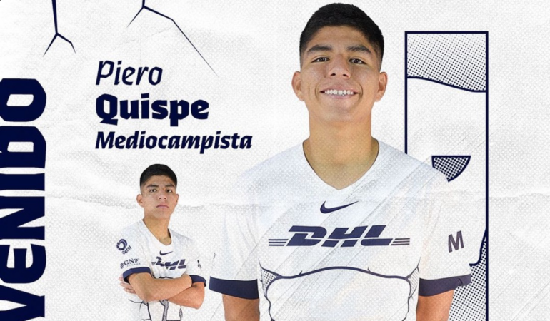 Piero Quispe es nuevo jugador universitario / Foto: TW Pumas