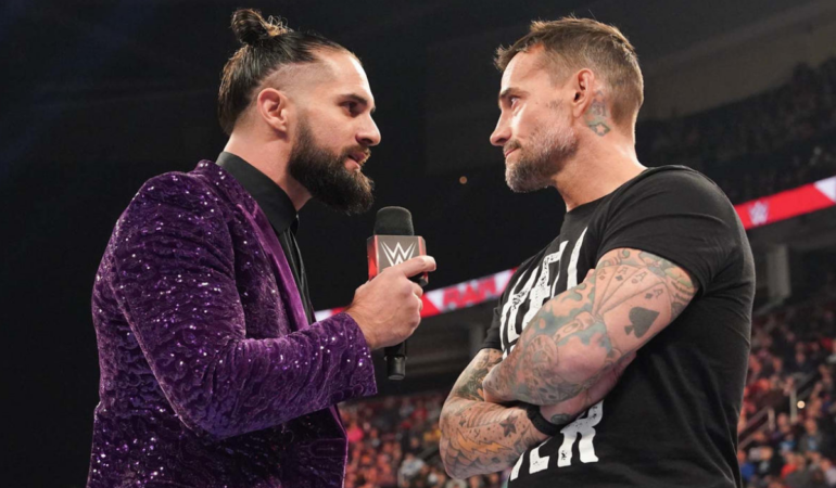 Seth Rollins y CM Punk tuvieron su primer confrontamiento / Foto: Cortesía WWE