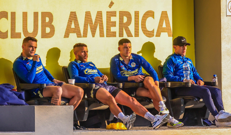 América sigue sin entrenar completo en Coapa. FOTO: LUIS GARDUÑO