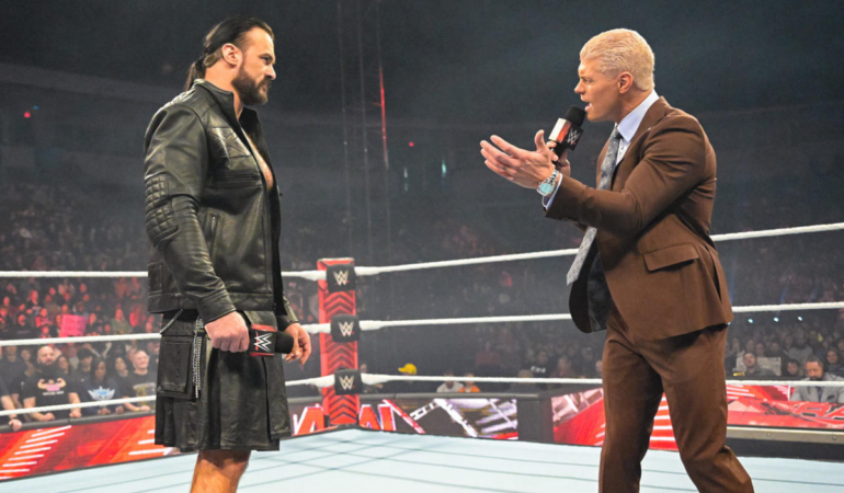 Drew McIntyre confrontó a Cody Rhodes / Foto: Cortesía WWE