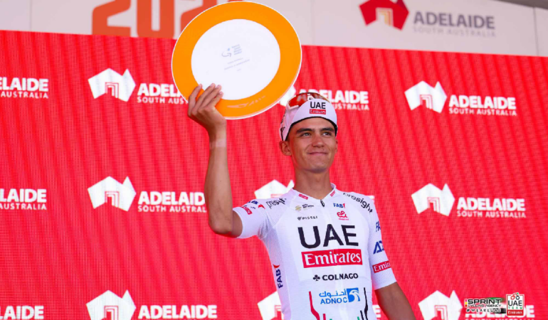 Isaac del Toro, el juvenil mexicano que ha mostrado calidad en el ciclismo. Foto: @TeamEmiratesUAE