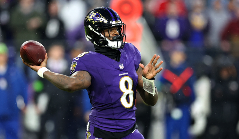 Lamar Jackson es uno de los quarterback emblemas de la NFL. Foto: AFP