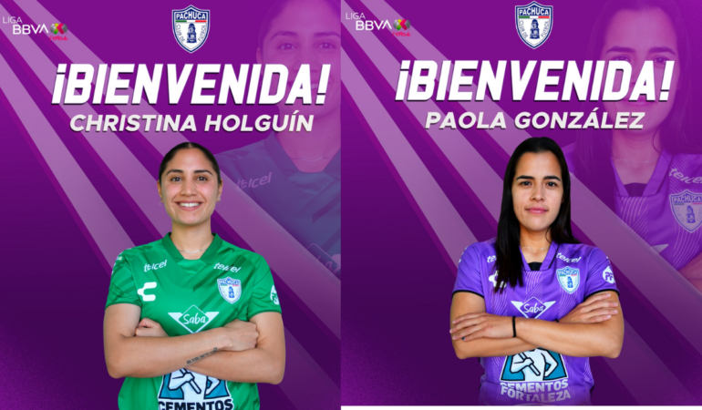 Pachuca presentó a tres refuerzos a un día del inicio del torneo Foto_@TuzosFemenil