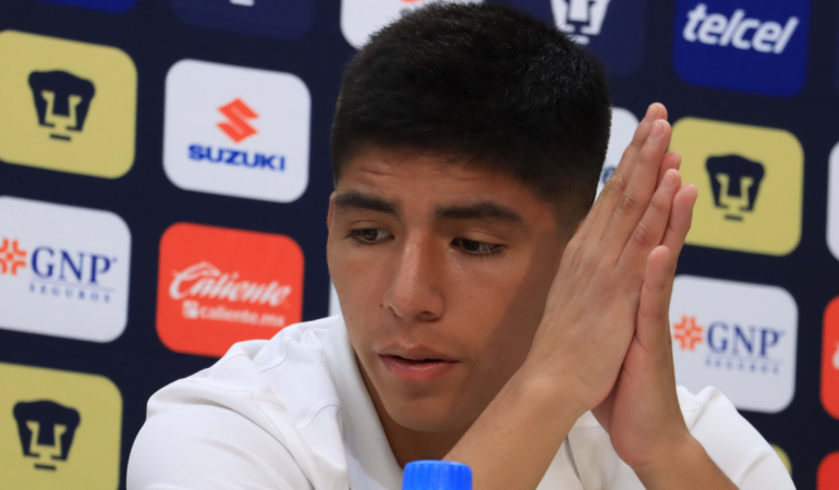 Piero Quispe viene decidido a romperla en Pumas.FOTO: MARTÍN MONTIEL