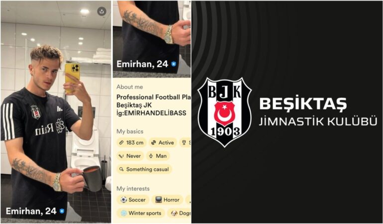 El Besiktas despidió a Emirhan Delibas por usar Bumble / Foto: Especial