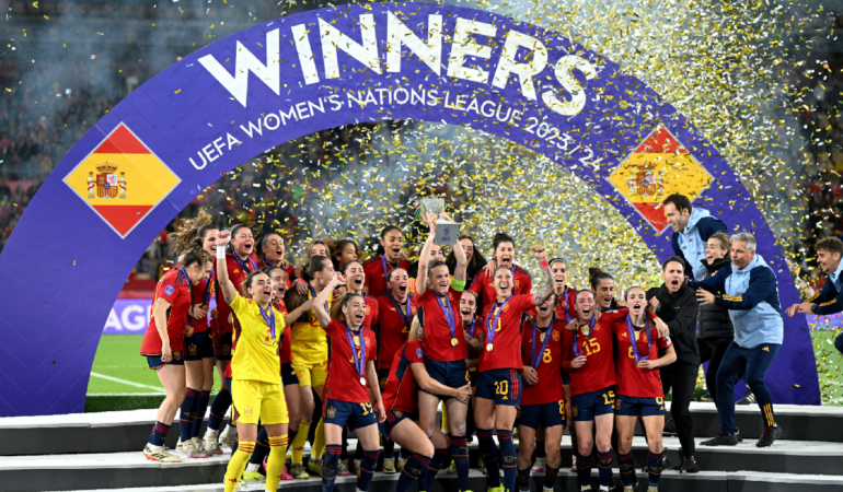 España Femenil se corona en la Nations League de la UEFA. Foto: @WEURO