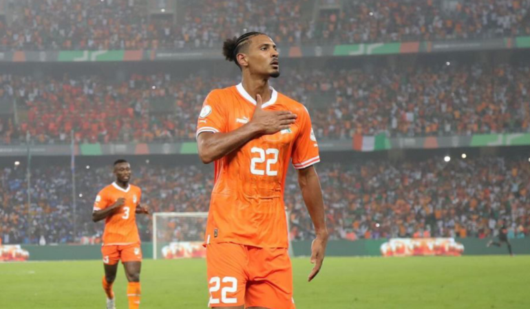 Haller marcó gol en la semifinal y la final con Costa de Marfil Foto_@sebastien.haller