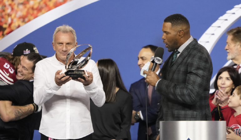Joe Montana una leyenda de los 49ers de San Francisco. Foto: AFP