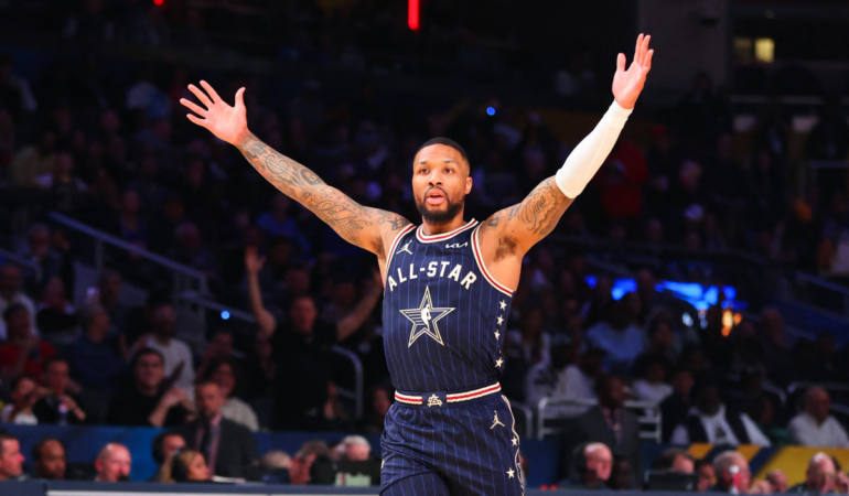 Lillard se quedó el show en el Juego de Estrellas de la NBA. FOTO: AFP