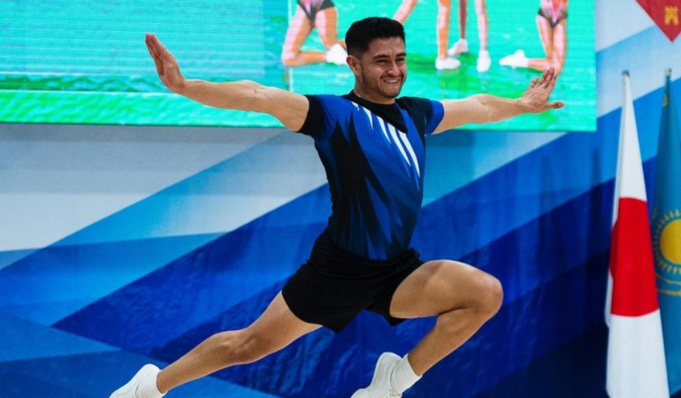 Ivan Veloz ganó la plata en la Copa del Mundo de Gimnasia Aeróbica / Foto: IG Ivan Veloz
