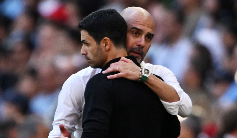 Pep Guardiola y Mikel Arteta trabajaron varios años juntos / Foto: Reuters