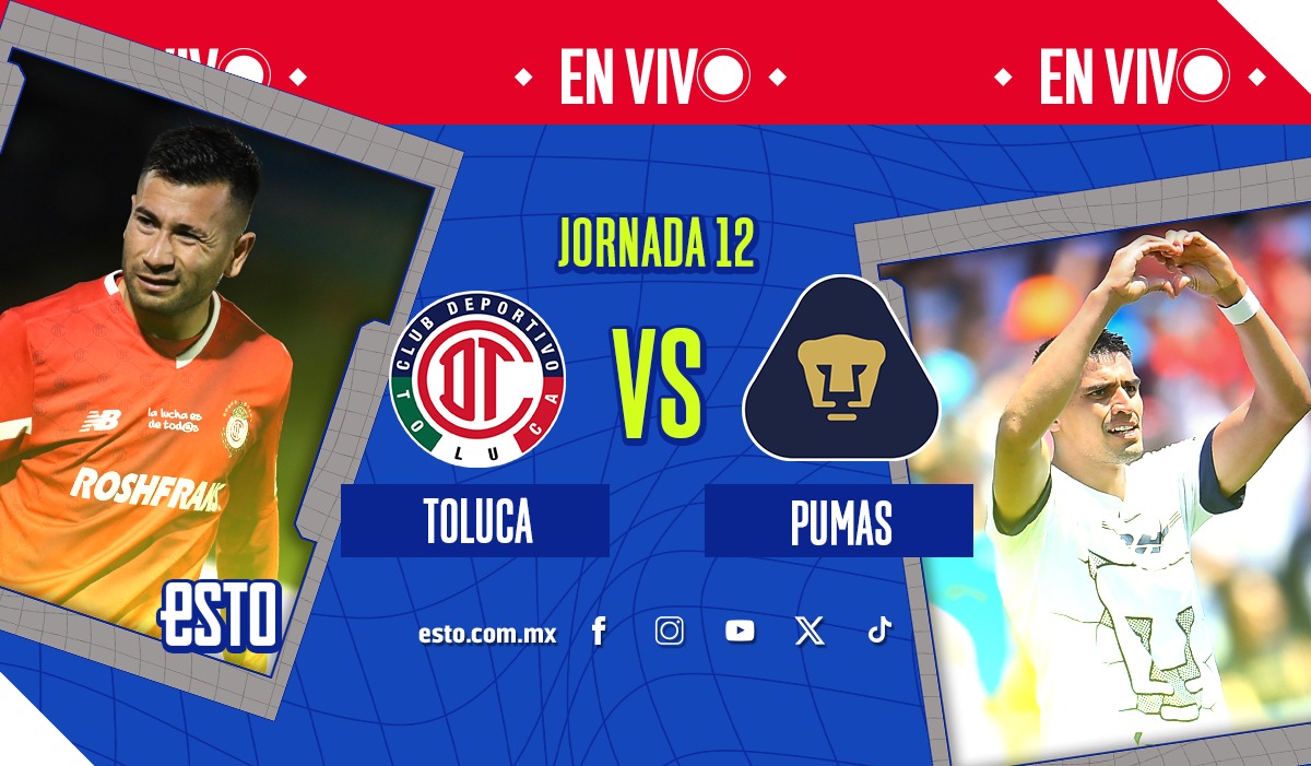 Toluca vs Pumas Sigue EN VIVO las acciones de la jornada 12 del