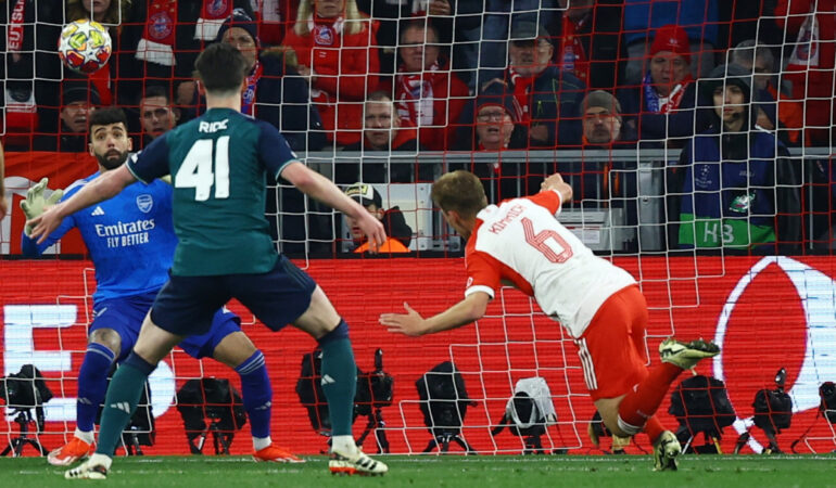 Bayern Múnich vence al Arsenal y avanza a semifinales de Champions League