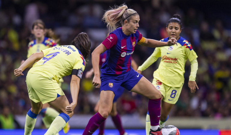 El Barcelona debutó en México ante el Azteca / Foto Mexsport
