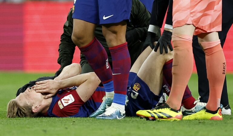 Frenkie de Jong entre lágrimas / Foto: Reuters