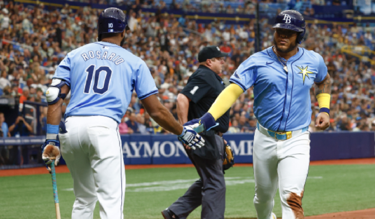 Issac Paredes sobresalió en el triunfo de Tampa Bay Rays sobre Gigantes de San Francisco. Foto: AFP