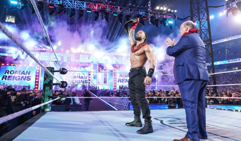 Roman Reigns reaparece en redes sociales tras caer en WrestleMania 40. FOTO: Cortesía WWE