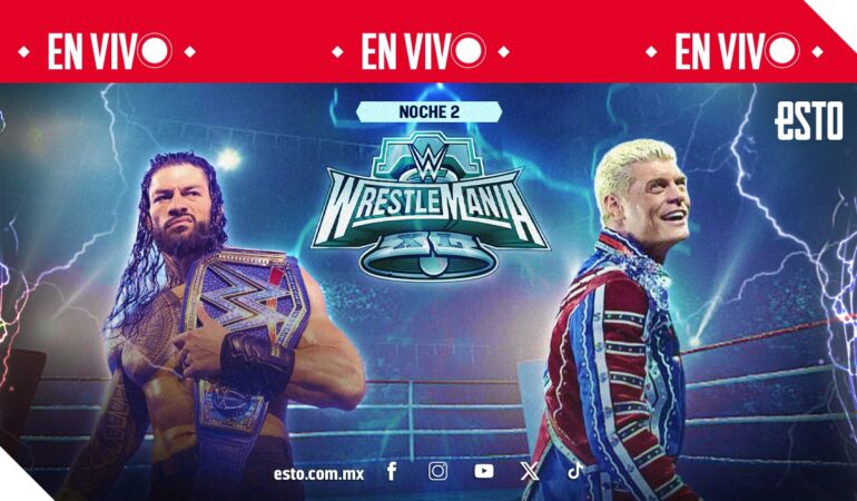 Sigue en vivo las acciones de la noche 2 de WrestleMania XL / Arte: Abril Hernández