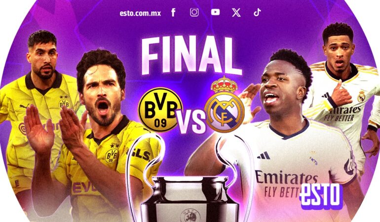 Borussia Dortmund y Real Madrid disputarán la final de la Champions League / Arte: Abril Hernández
