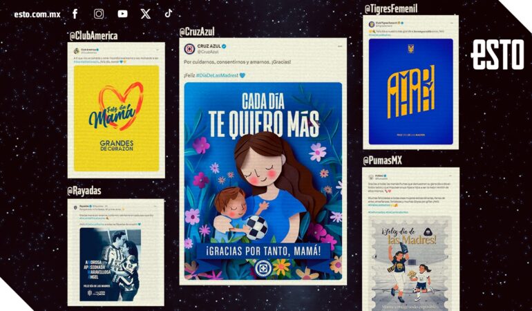 Los clubes y la Liga Mx reaccionaron al Día de las Madres / Arte: Noé López