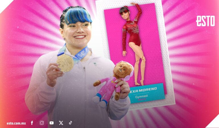 Alexa Moreno presume su muñeca Barbie. FOTO: Especial