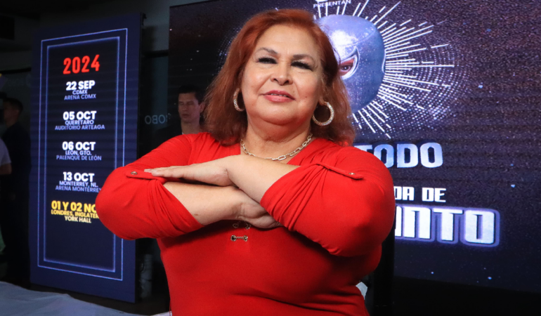 Lola Gonzáles habló a cerca del hijo del santo foto_ Oswaldo Figueroa