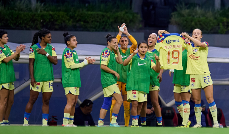 Sarah Luebbert le dedicó el gol a su compañera Monse Saldívar / Foto: Mexsport