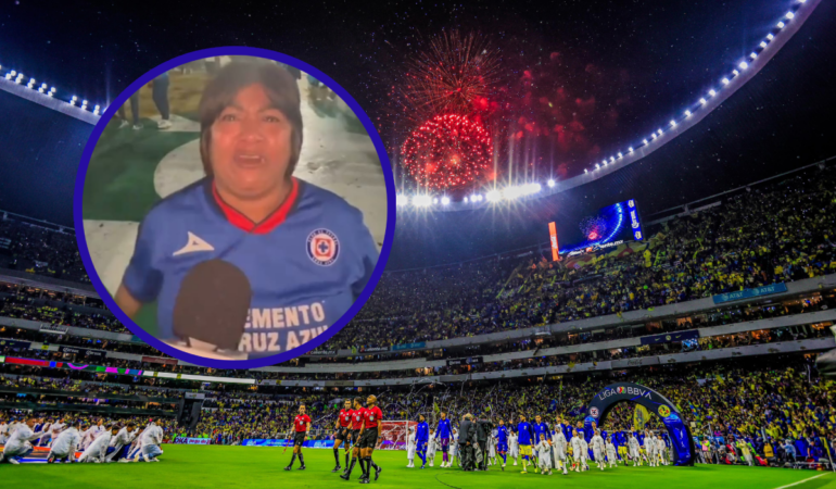 Una señora lloró por la Final perdida de Cruz Azul vs América / Foto: Luis Garduño