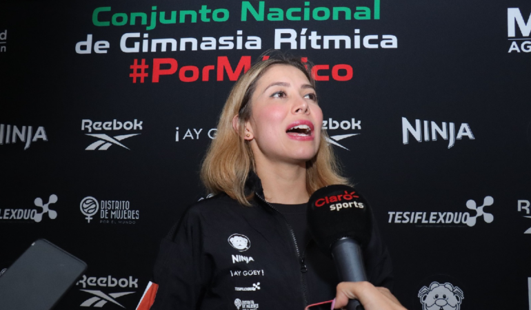 Blajaith Aguilar, entrenadora del equipo nacional de gimnasia rítmica hablo sobre las aspiraciones del conjunto a París 2024. Foto: Oswaldo Figueroa