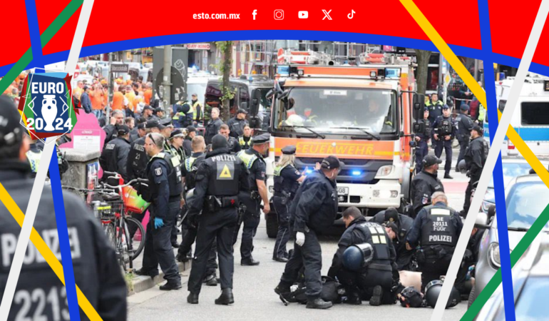 Detienen a hombre por atacar a la policia en Hamburgo previo al partido de la Eurocopa. Foto: Cortesía