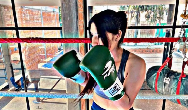Fatima Herrera consiguió un boleto a Paris e boxeo. Foto: Cristian Robledo