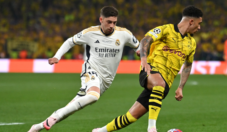 Federico Valverde es uno de los uruguayos que han jugado en el Real Madrid. Foto: AFP