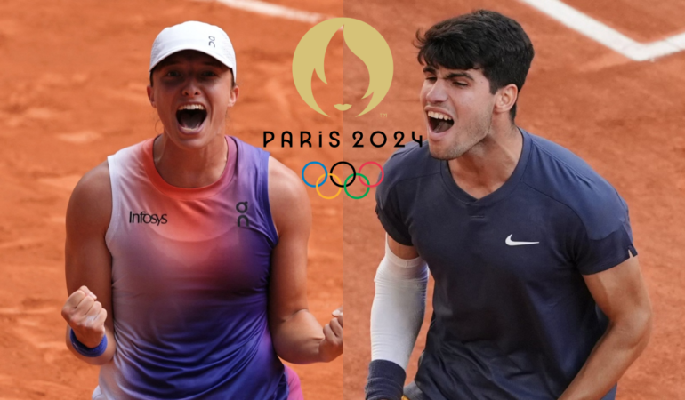 Iga Swiatek y Carlos Alcaraz son los grandes favoritos al oro olímpico. FOTOS: REUTERS