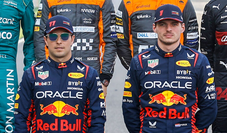 Max Verstappen se dice feliz por permanencia de Checo en Red Bull. FOTO: Mexsport