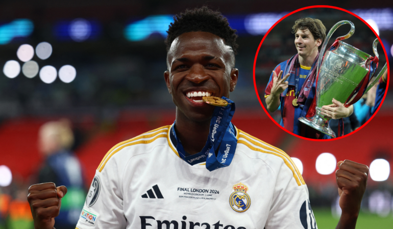 Vinicius Jr. sumó su segunda Champions League / Foto: Reuters y UEFA
