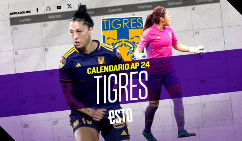 Tigres Femenil y su calendario del Apertura 2024. Arte: Noé Gómez