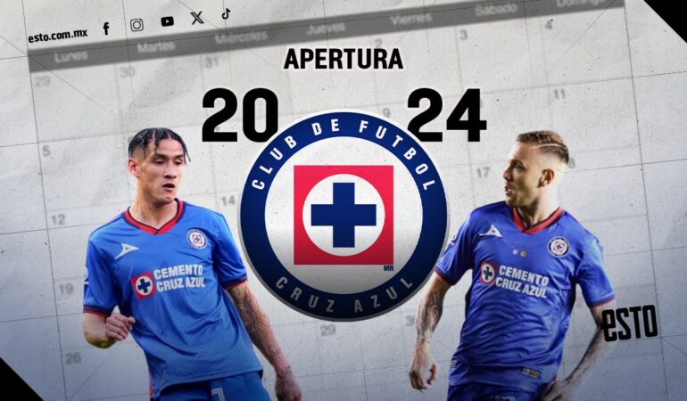 Cruz Azul ya conoce su calendario para el Apertura 2024 / Arte: Abril Hernández