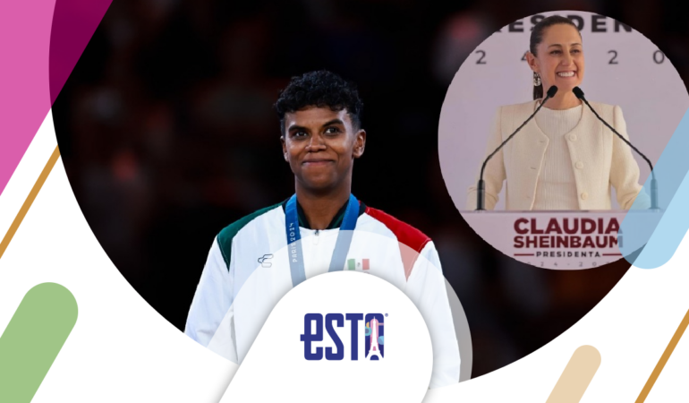 Claudia Sheinbaum felicitó a Prisca Awiti por su medalla de plata en París 2024 | LUIS GARDUÑO