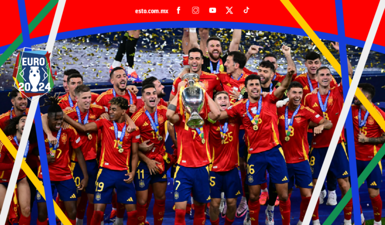 España logró ganar por cuarta ocasión la Eurocopa 2024 / Foto: AFP