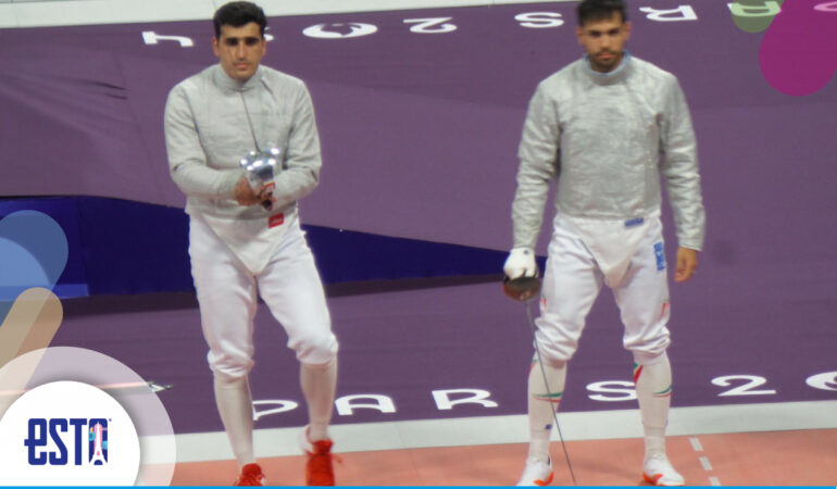 Gibrán Zea avanza de ronda en el esgrima en París. FOTO: @COM_Mexico