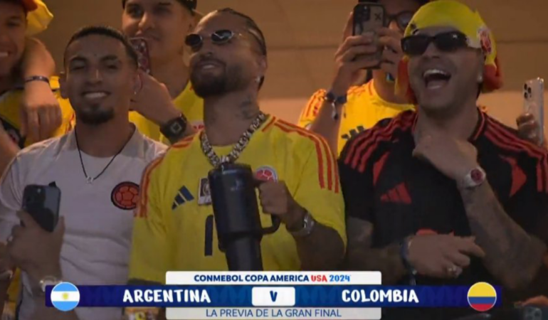 Maluma fue captado bailando en la Final de Copa América / Foto: Cortesía