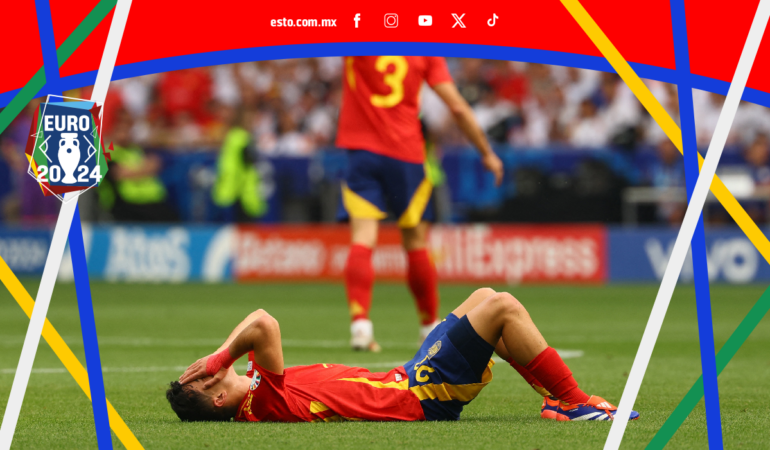 Pedri salió lesionado en el juego contra Alemania foto- Reuters