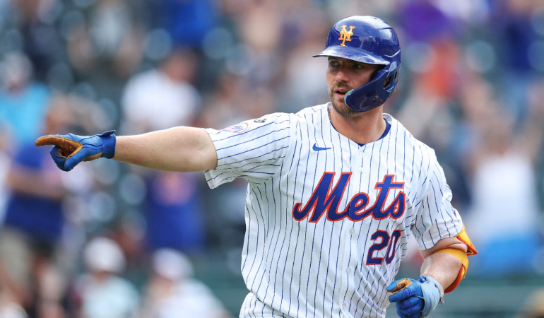 Pete Alonso, el pelotero favorito para ganar el Home Run de la MLB. Foto: AFP