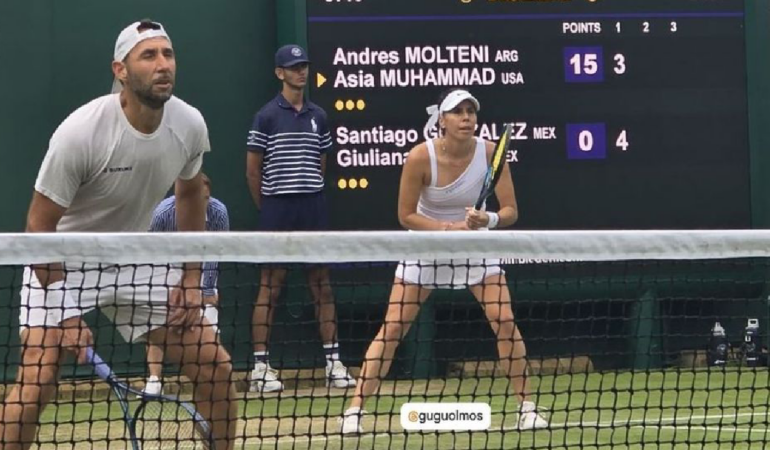 Santi González y Gugu Olmos avanzaron en Wimbledon / Foto: Instagram Santy González