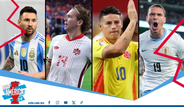 Argentina, Canadá, Uruguay y Colombia por un boleto a la final de Copa América 2024. Foto :Cortesía