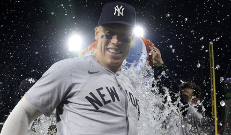 Aaron Judge celebra su récord / Foto: AFP