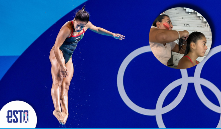 Alejandra Estudillo fue peinada por su mamá antes de la competencia / Foto: Luis Garduño | Enviado