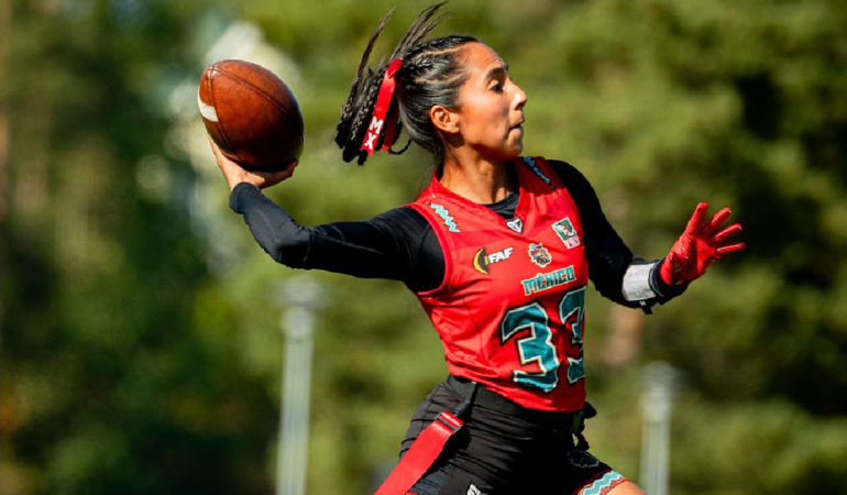 El equipo mexicano de flag football peleó con todo, pero cayó en la final / Foto: Instagram boltz_sports