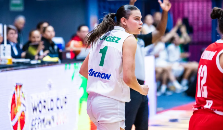 Gabriela Jáquez se lució con la Selección Mexicana / Foto: FIBA